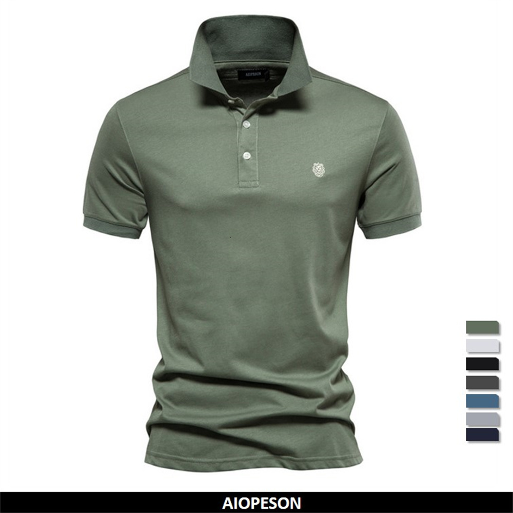 Men s Polos AIOPESON 100 Cotton Embroidery Shirts Solid Color Short Sleeve for Summer Brand Social 230414, Jeansblue
Men s Polos AIOPESON 100 Cotton Embroidery Shirts Solid Color Short Sleeve for Summer Brand Social 230414, Jeansblue