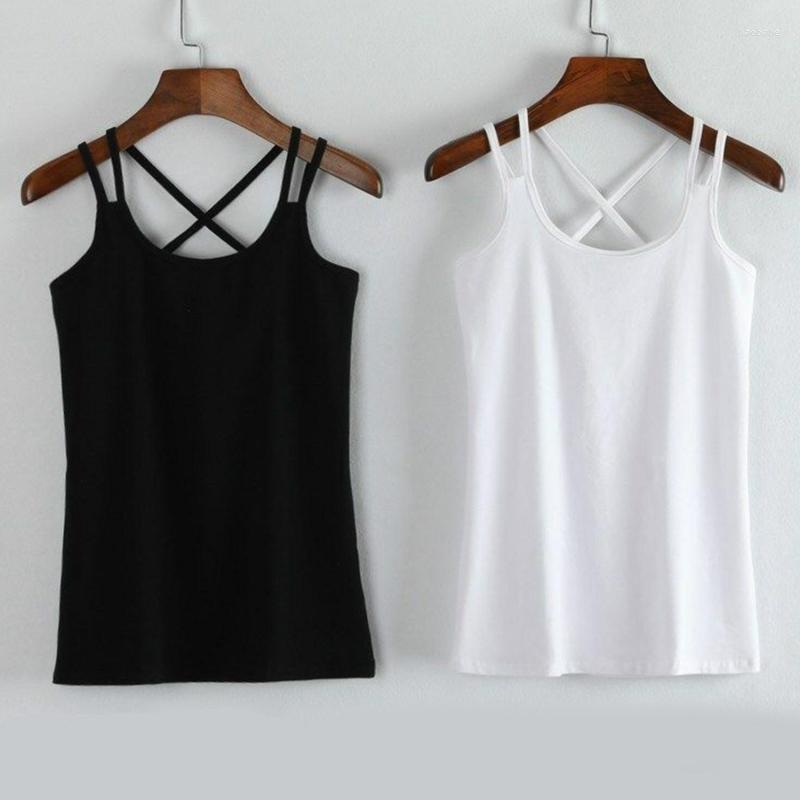Women's Tanks Camisole For Women Fashion Double Straps Tank Tops Summer Cami Crop Female Solid Basic Sling Top Sleeveless T-shirt, White
Women's Tanks Camisole For Women Fashion Double Straps Tank Tops Summer Cami Crop Female Solid Basic Sling Top Sleeveless T-shirt, White