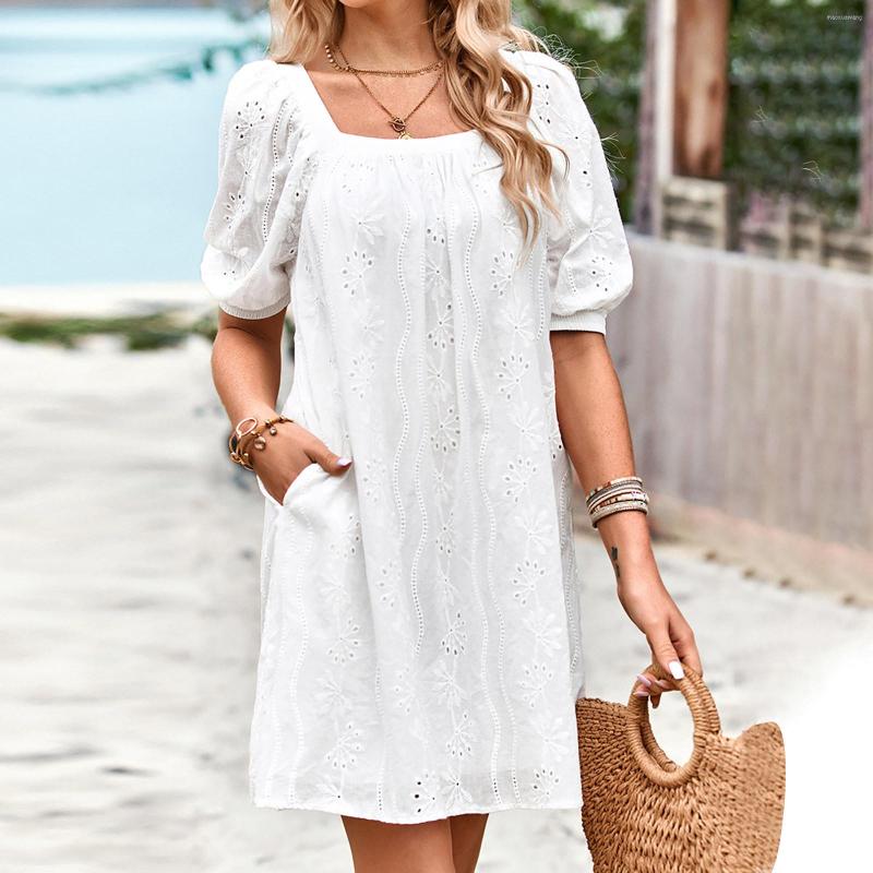 Casual Dresses Ladies Fashion Short Sleeves Solid Color Dress Womens Cotton For Young Women, Black
Casual Dresses Ladies Fashion Short Sleeves Solid Color Dress Womens Cotton For Young Women, Black