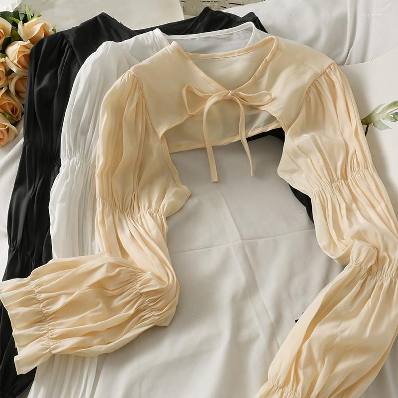 Women's Blouses Summer Women Chiffon Blouse Solid Sweet Short Style Cardigan Tops Bowknot Lace-Up Long Sleeve Shirts Blusas Mujer Female, Hei
Women's Blouses Summer Women Chiffon Blouse Solid Sweet Short Style Cardigan Tops Bowknot Lace-Up Long Sleeve Shirts Blusas Mujer Female, Hei