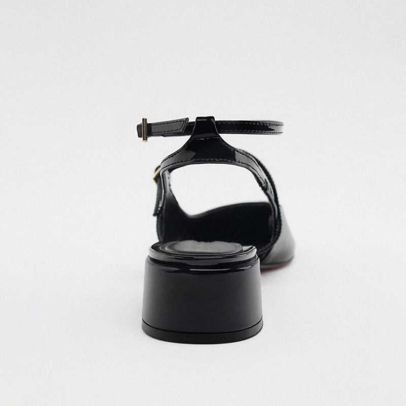Nxy Sandals Womans Patent Leather Flats Shoes Sexy Squared Toe Flat Office Lady Block Heel Women Ankle Strap Slingbacks 230406, Black 
Nxy Sandals Womans Patent Leather Flats Shoes Sexy Squared Toe Flat Office Lady Block Heel Women Ankle Strap Slingbacks 230406, Black