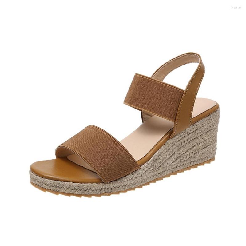 Sandals Women's Open-toed Espadrilles 2023 Wide Strap Platform Slip-on Elastic Ankle Wedge, Auburn
Sandals Women's Open-toed Espadrilles 2023 Wide Strap Platform Slip-on Elastic Ankle Wedge, Auburn
