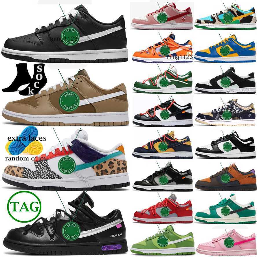off Authentic lows sb shoes for men women size 13 Chlorophyll Safari Mix Black Panda white x Triple Pink shoes lot 01 09 49 OF 50 Pure