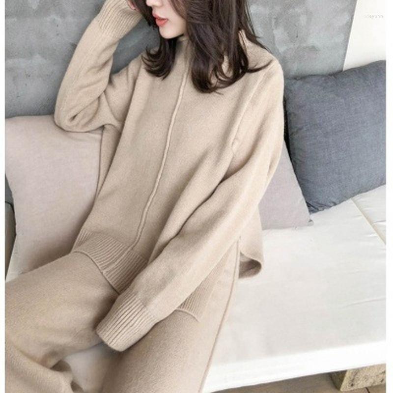 Women's Pants Knitted Wide-leg Two-piece Set Winter Sweater French Casual Elegant Fashion Suit Women Tracksuit Outwear Top And, Apricot
Women's Pants Knitted Wide-leg Two-piece Set Winter Sweater French Casual Elegant Fashion Suit Women Tracksuit Outwear Top And, Apricot