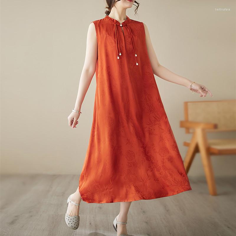 Casual Dresses 2023 Arrival Sleeveless Jacquard Vintage Summer Tank Dress Office Lady Work Fashion Women Travel Midi, Orange
Casual Dresses 2023 Arrival Sleeveless Jacquard Vintage Summer Tank Dress Office Lady Work Fashion Women Travel Midi, Orange