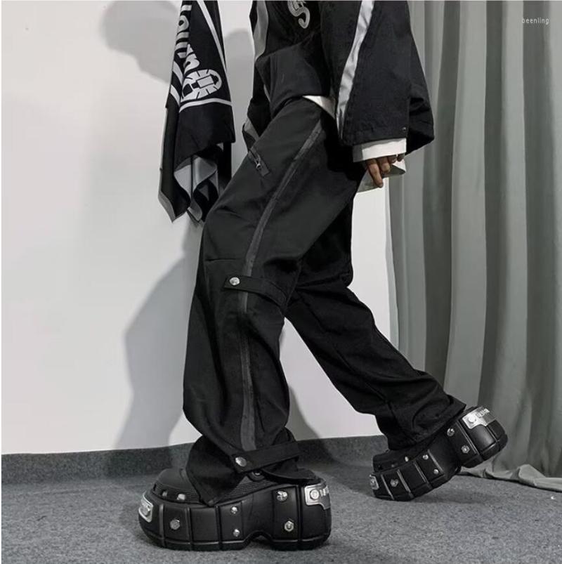 Men' Pants -3XL Multi-pocket Overalls Male Loose Straight Leg High Street Slacks Port Style Personality Brand Man Trousers, Black
Men' Pants -3XL Multi-pocket Overalls Male Loose Straight Leg High Street Slacks Port Style Personality Brand Man Trousers, Black
