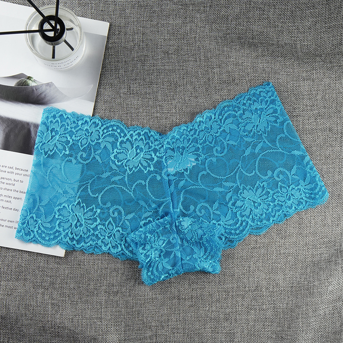 Women's Panties 6 Pieces Ladies Lace Panties Sexy Underwear Women Boyshort Thin Underpants Boxer See Through Femme Plus Size 230414