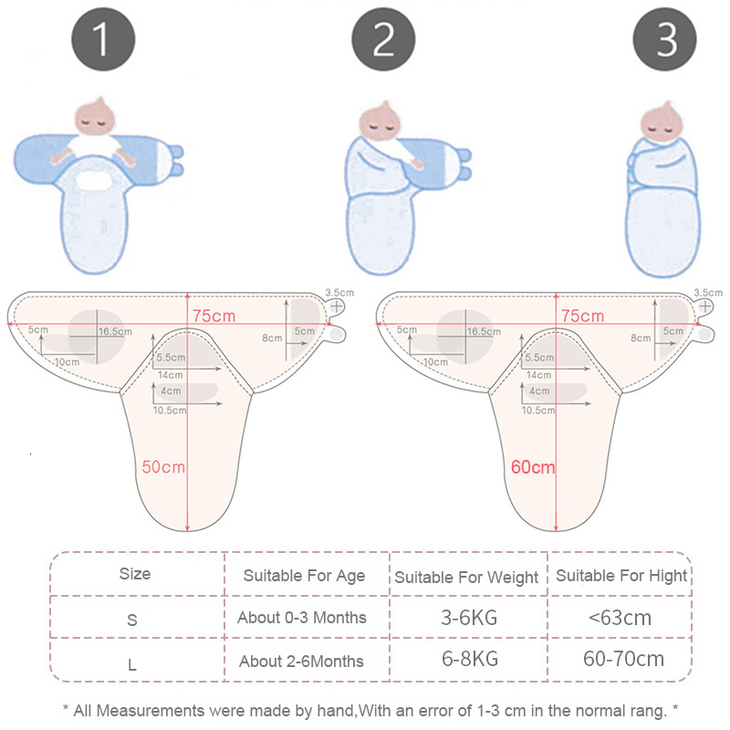 Sleeping Bags baby sleeping bag born envelope wrap swaddle soft 100% cotton 06 months sleep blanket 230413