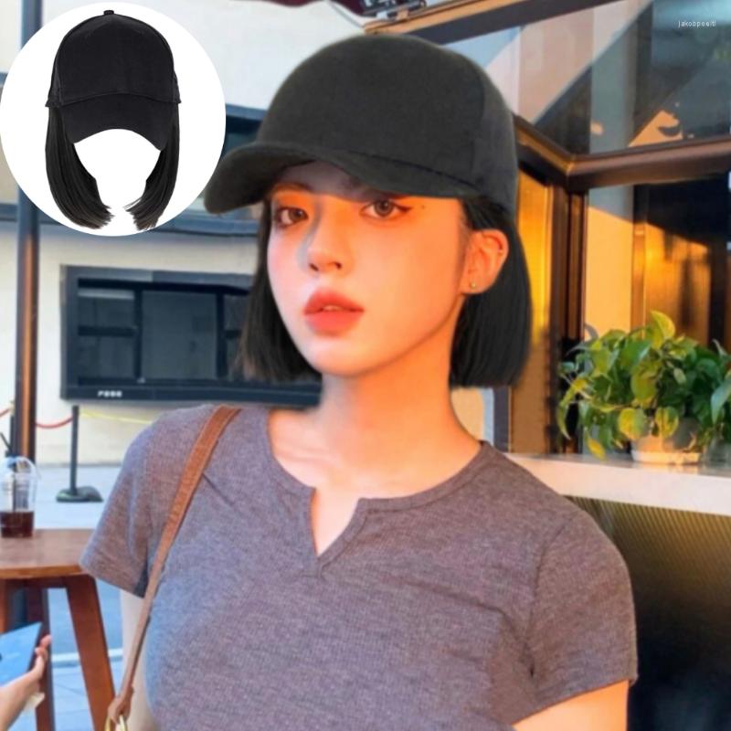 Visors Wig Cap One Piece For Women's Short Straight Bob Simulation Synthetic Hair Wigs Hat Korean Fashion Trend Handy Baseball, Dark brown hair
Visors Wig Cap One Piece For Women's Short Straight Bob Simulation Synthetic Hair Wigs Hat Korean Fashion Trend Handy Baseball, Dark brown hair