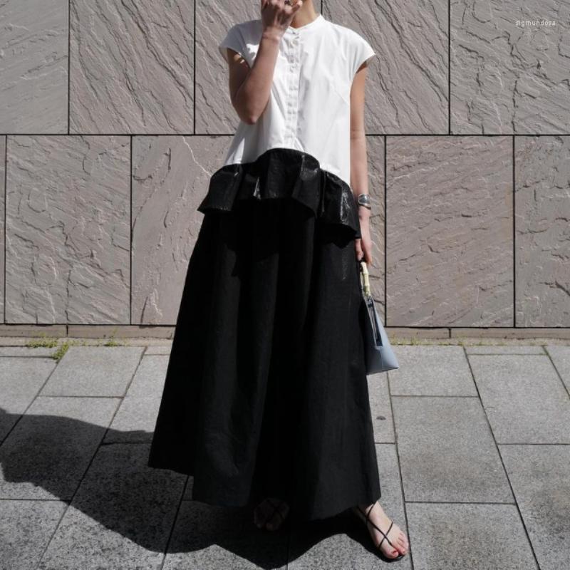 Casual Dresses Kuzuwata Japan Sleeveless Loose Long Dress 2023 Spring Contrast Color Slim Fit Vestido Feminino Holiday A-line Robe, White black
Casual Dresses Kuzuwata Japan Sleeveless Loose Long Dress 2023 Spring Contrast Color Slim Fit Vestido Feminino Holiday A-line Robe, White black