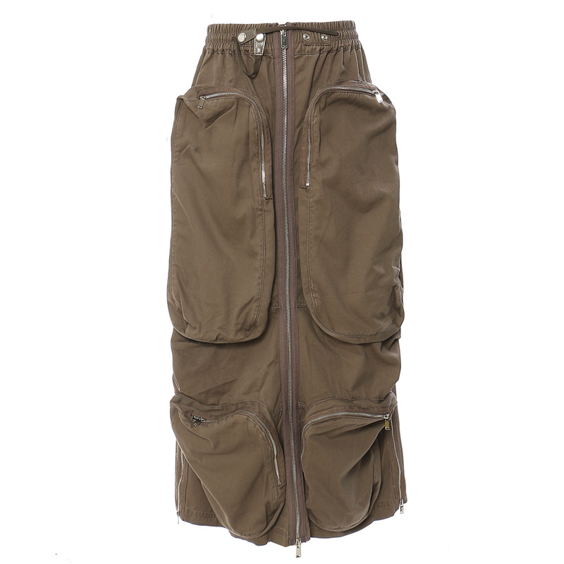 Luxury Multi Pocket Cargo Skirt Autumn WInter Fashion Streetwear Front Zipper Slash Neck Dress or Mid Skirts, Sky blue
Luxury Multi Pocket Cargo Skirt Autumn WInter Fashion Streetwear Front Zipper Slash Neck Dress or Mid Skirts, Sky blue
