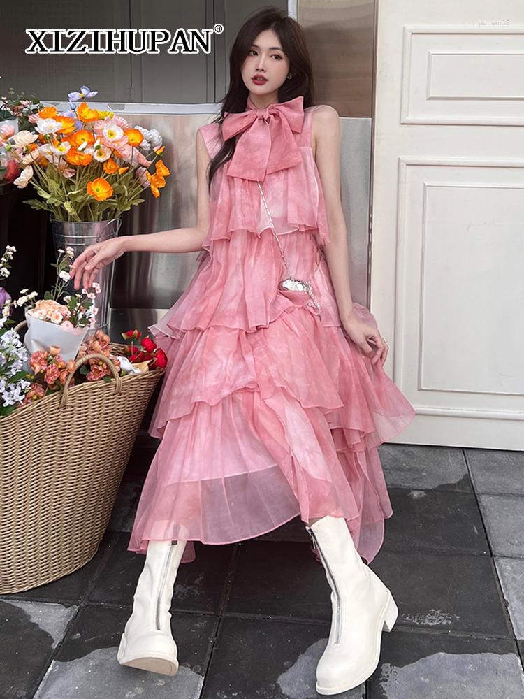 Casual Dresses XIZIHUPAN Pink Dress For Women Square Collar Sleeveless Cascading Long Female 2023 Summer Fashion Clothing Style
Casual Dresses XIZIHUPAN Pink Dress For Women Square Collar Sleeveless Cascading Long Female 2023 Summer Fashion Clothing Style