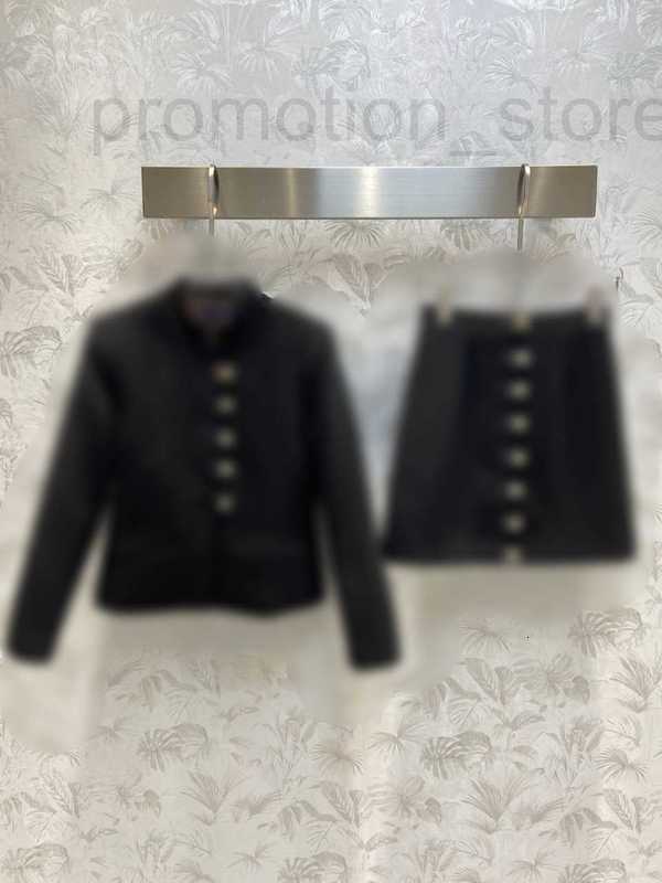 Two Piece Dress designer leather buckle decoration high waisted half skirt single row design suit jacket LSGL, Black2
Two Piece Dress designer leather buckle decoration high waisted half skirt single row design suit jacket LSGL, Black2
