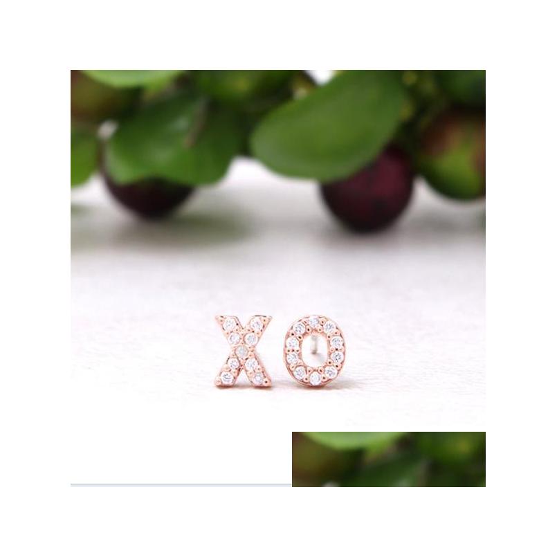 Stud The Latest Elements Earrings Gold Sier Rose Xo Studs Earring Wholesale Drop Delivery Jewelry Dhqse