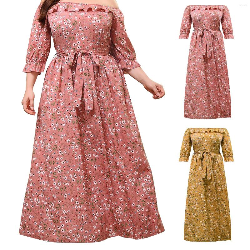 Casual Dresses Womens Summer Women's Large Size Floral Print Ruffled Neckline Belt Chiffon Wrapped Chest Women Midi Dress, Pink
Casual Dresses Womens Summer Women's Large Size Floral Print Ruffled Neckline Belt Chiffon Wrapped Chest Women Midi Dress, Pink
