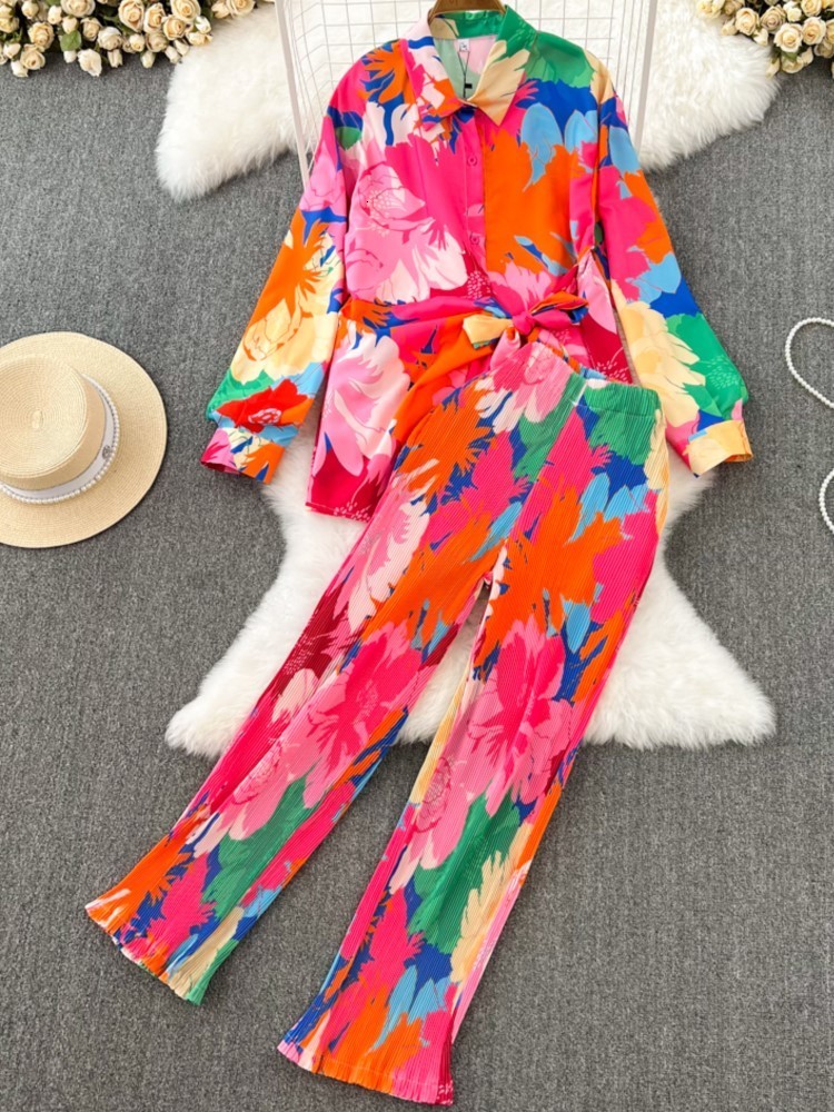 Women's Tracksuits Spring Women Casual Loose Tie dyed Trousers Suit Vintage Shirts Blouses Wide Leg Pantsuit Female Fashion Boho 2 Pieces Outfits 230413, Pink
Women's Tracksuits Spring Women Casual Loose Tie dyed Trousers Suit Vintage Shirts Blouses Wide Leg Pantsuit Female Fashion Boho 2 Pieces Outfits 230413, Pink