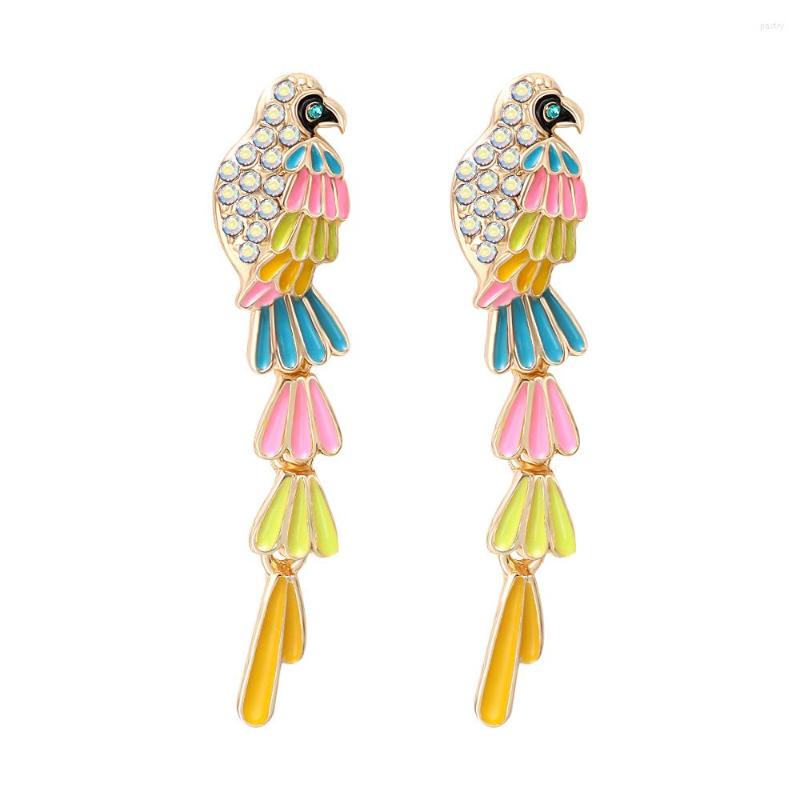 Stud Earrings Wholesale Fashion Parrot Bird Colour Tassels Rhinestone Animal Drop Female Women Birthday Party Jewelry Girls
Stud Earrings Wholesale Fashion Parrot Bird Colour Tassels Rhinestone Animal Drop Female Women Birthday Party Jewelry Girls
