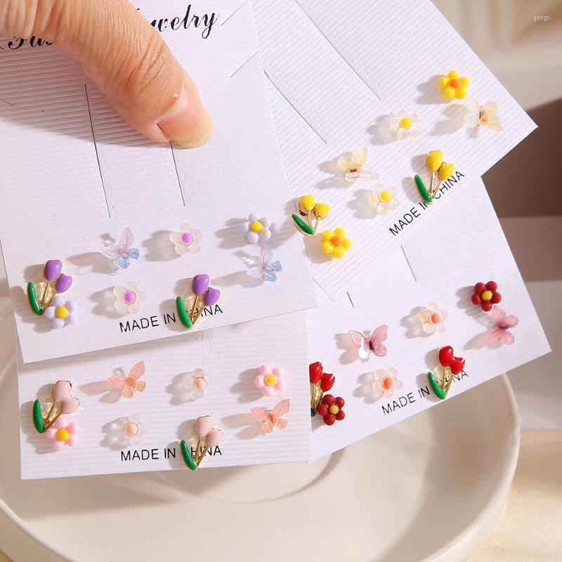 Stud Earrings Korean Butterfly Flower Set For Women Girls Cute Resin Tulip Colorful Jewelry Wedding Party Birthday Piercing Gift
Stud Earrings Korean Butterfly Flower Set For Women Girls Cute Resin Tulip Colorful Jewelry Wedding Party Birthday Piercing Gift