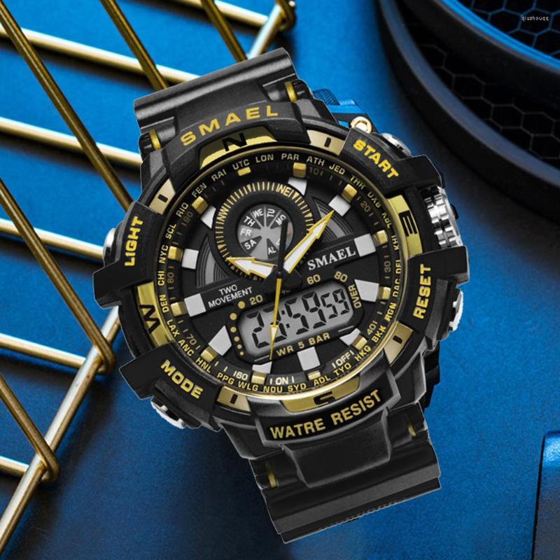Wristwatches Classic Brand Boy Girl Sports Watch Dual Display Analog Digital LED Electronic Quartz Watches Waterproof Swimming Military, Green
Wristwatches Classic Brand Boy Girl Sports Watch Dual Display Analog Digital LED Electronic Quartz Watches Waterproof Swimming Military, Green
