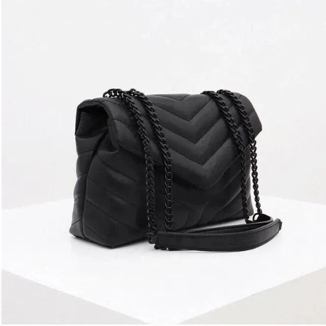 New 10A Luxury Women Bags Handbag Shoulder Bag Designer Bags Seam Leather Ladies Metal Chain Black Clamshell Messenger Chain Bags Wholesale