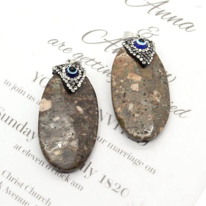 Pendant Necklaces Natural Stone Onyx Oval Delicate Devil's Eye Set With Suitable For DIY Jewelry Making Accessories Size 26x50mm
Pendant Necklaces Natural Stone Onyx Oval Delicate Devil's Eye Set With Suitable For DIY Jewelry Making Accessories Size 26x50mm