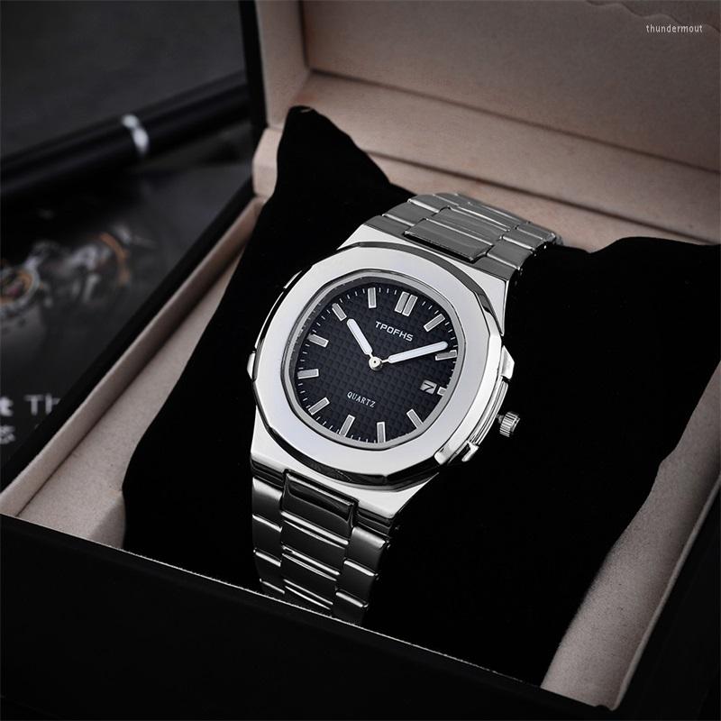 Wristwatches 2023 Luxury Watch Business 30M Waterproof Male Clock Luminous Date Stainless Steel Square Quartz Men Reloj Hombre, Silver blue
Wristwatches 2023 Luxury Watch Business 30M Waterproof Male Clock Luminous Date Stainless Steel Square Quartz Men Reloj Hombre, Silver blue