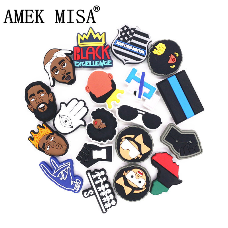 Shoe Parts Accessories 1pcs I Can Not Breathe Charms Black lives matter fist Portraits BGM BLM PVC JIBZ for Croc Charm Decoration 230414
Shoe Parts Accessories 1pcs I Can Not Breathe Charms Black lives matter fist Portraits BGM BLM PVC JIBZ for Croc Charm Decoration 230414