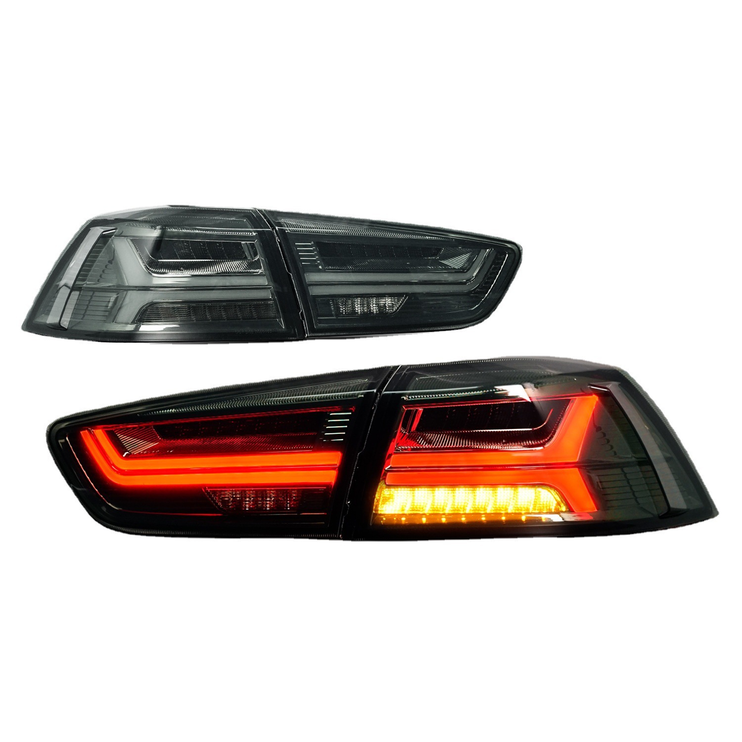 Auto Tuning Taillights For Mitsubishi Lancer EX 20 08-20 18 Tail Lamp LED Assembly Streaming Turn Signal Lights Fish Bone Style