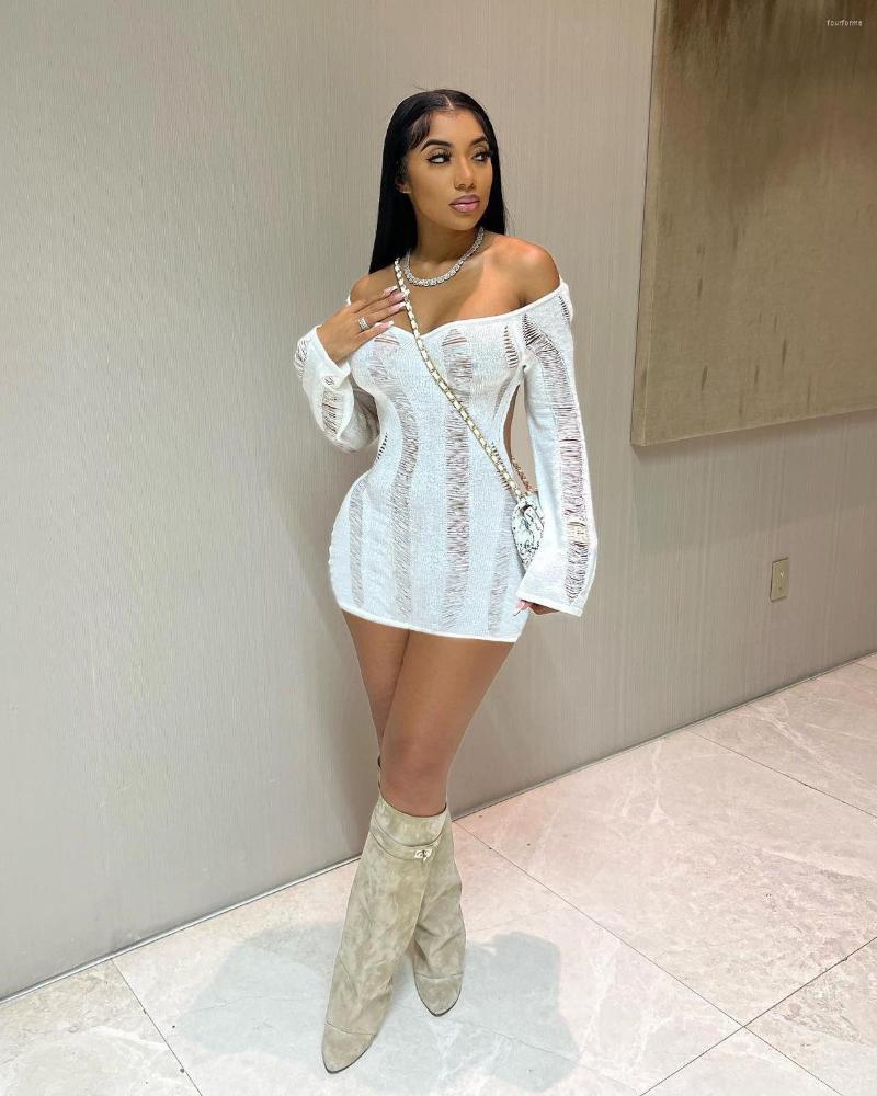 Casual Dresses 2023 Summer Round Neck Solid Color Knitted Sexy Cutout See-through Backless Tight Dress Street Girl Style, Black
Casual Dresses 2023 Summer Round Neck Solid Color Knitted Sexy Cutout See-through Backless Tight Dress Street Girl Style, Black