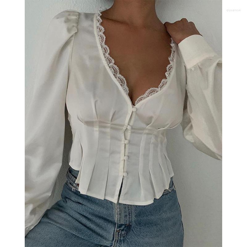 Women' Blouses Unireal 2023 Autumn Women Short Shirt Blouse Solid White Sexy Fashion Flower Print Lace Satin Corset Tops
Women' Blouses Unireal 2023 Autumn Women Short Shirt Blouse Solid White Sexy Fashion Flower Print Lace Satin Corset Tops