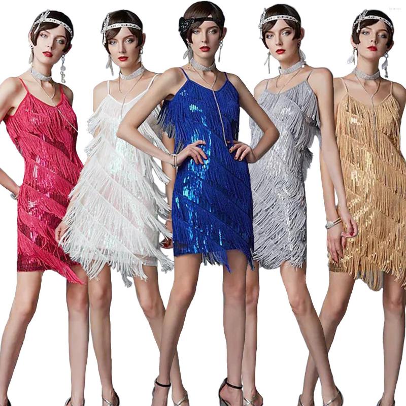 Stage Wear Vintage Gatsby Strap Dress 1920s Flapper Plus Size Beaded Tassel V-neck Sequin Cocktail Party Charleston Dance, Gold
Stage Wear Vintage Gatsby Strap Dress 1920s Flapper Plus Size Beaded Tassel V-neck Sequin Cocktail Party Charleston Dance, Gold