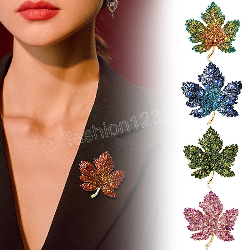 Fashion Maple Shape Brooches For Women Men Shiny Crystal Rhinestone Leaves Brooches Lapel Pins Wedding Party Jewelry Gifts
Fashion Maple Shape Brooches For Women Men Shiny Crystal Rhinestone Leaves Brooches Lapel Pins Wedding Party Jewelry Gifts