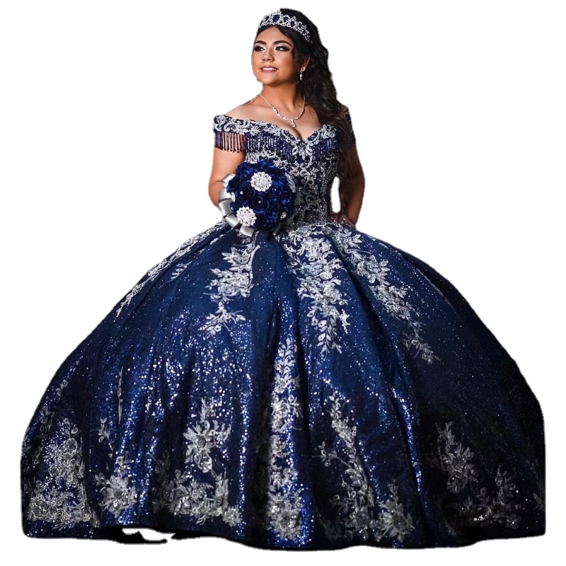 Dark Navy Quinceanera Dresses For Sweet 16 Princess Gown Beading Sequined Birthday Party Dresses Vestido De 15 Anos, Black
Dark Navy Quinceanera Dresses For Sweet 16 Princess Gown Beading Sequined Birthday Party Dresses Vestido De 15 Anos, Black