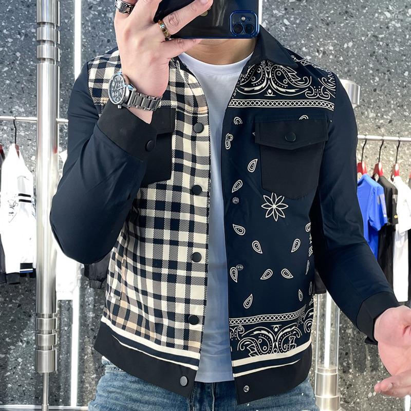Men's Jackets 2023 Spring Lapel Jacket Tile Lattice Patchwork Vintage Bomber Men Japanese Streetwear Club Outfit Front Pocket, Picture
Men's Jackets 2023 Spring Lapel Jacket Tile Lattice Patchwork Vintage Bomber Men Japanese Streetwear Club Outfit Front Pocket, Picture