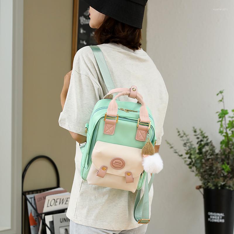 School Bags Contrast Color Women Mini Backpack Oxford Sweet Crossbody Bag For College Girl Waterproof Small Shoulder Ladies Cute Purse, Blue
School Bags Contrast Color Women Mini Backpack Oxford Sweet Crossbody Bag For College Girl Waterproof Small Shoulder Ladies Cute Purse, Blue