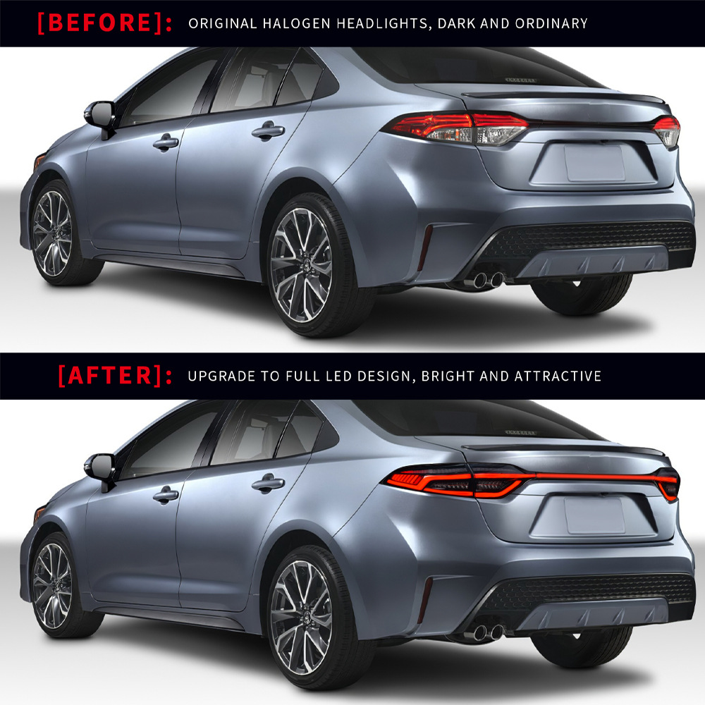 Automobile Taillight For Toyota corolla 20 18-20 20 LED Throughout Taillights Assembly Streaming Turn Signal Lights American Version