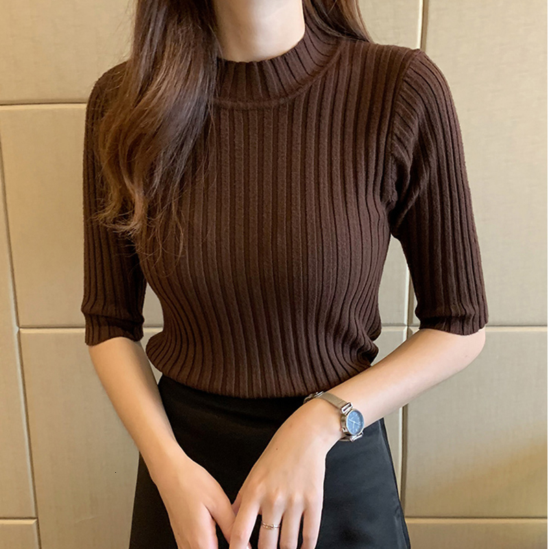 Women's T-Shirt Tops Women Knitted T Shirt Women Short Sleeve Basic Tshirts Woman T-shirt Tee Shirt Femme Elasticity Poleras Mujer T-shirts 230414, Khaqi
Women's T-Shirt Tops Women Knitted T Shirt Women Short Sleeve Basic Tshirts Woman T-shirt Tee Shirt Femme Elasticity Poleras Mujer T-shirts 230414, Khaqi