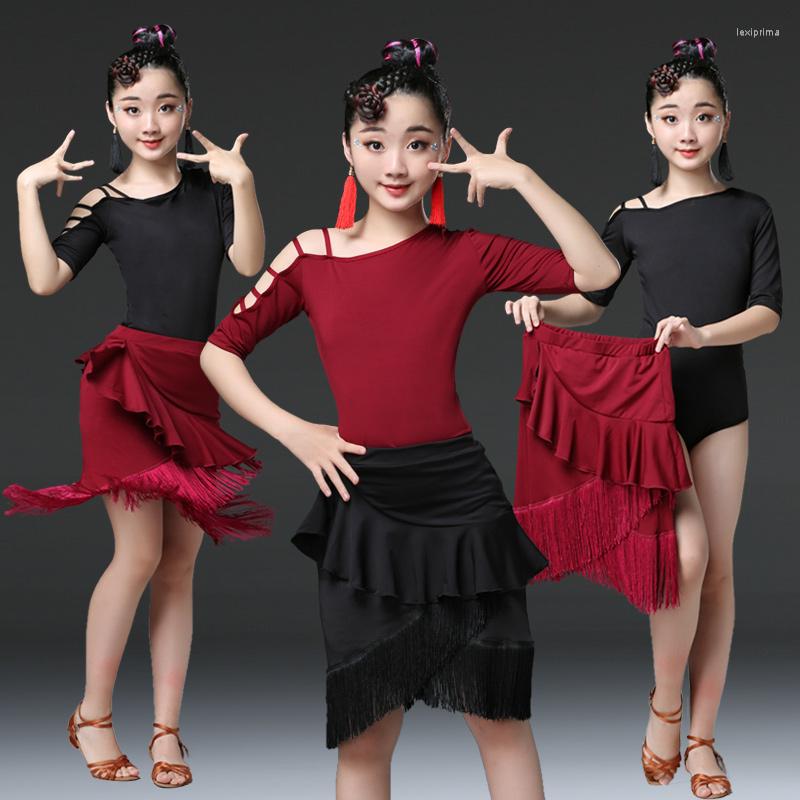 Stage Wear Girls Black Red Professional Latin Dancing Dress Kids Ballroom Salsa Dance Modern Tassel Practice Costumes Performance, Picture shown
Stage Wear Girls Black Red Professional Latin Dancing Dress Kids Ballroom Salsa Dance Modern Tassel Practice Costumes Performance, Picture shown