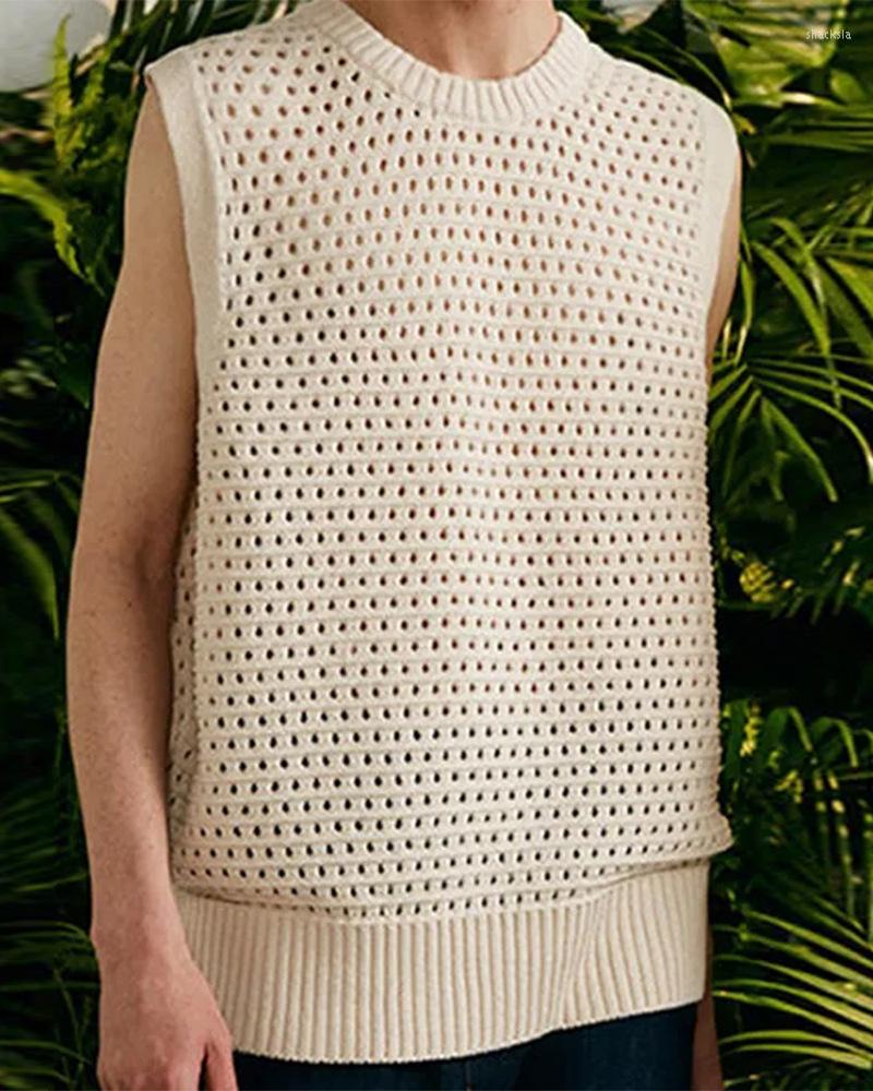Men's Vests 2023 Spring Summer Men's Knitted Sleeveless Loose Casual Sweater Pullover Knitwear Solid Color Fashion Tops, Creamy-white
Men's Vests 2023 Spring Summer Men's Knitted Sleeveless Loose Casual Sweater Pullover Knitwear Solid Color Fashion Tops, Creamy-white