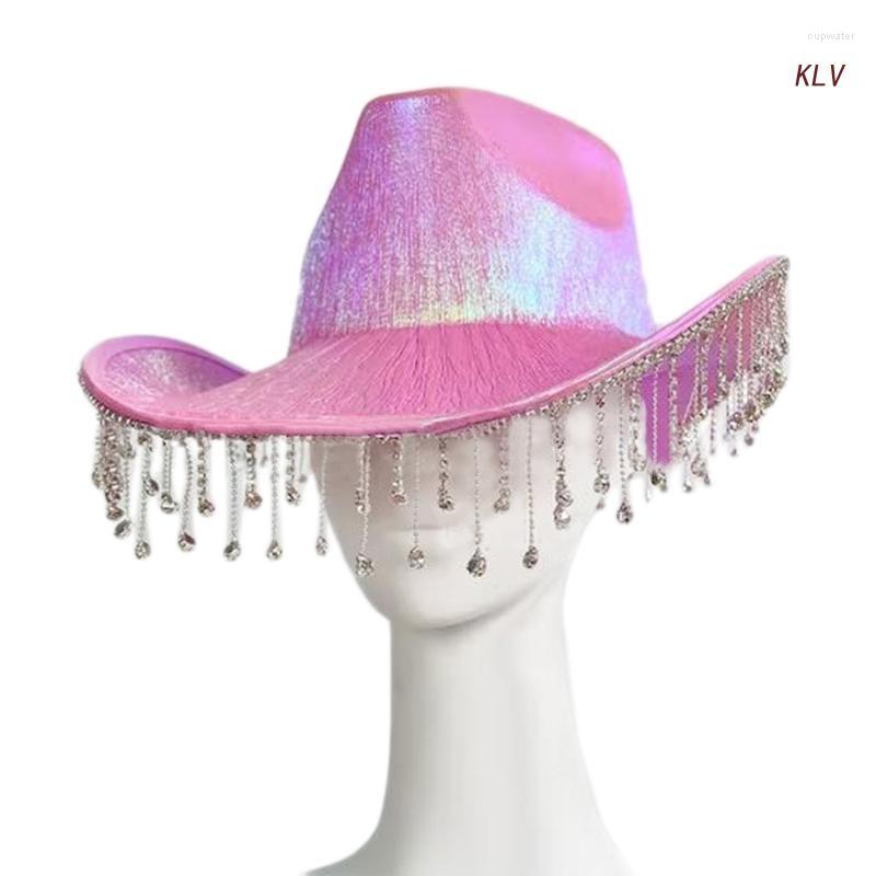 Berets Rhinestones Tassel Cowboy Hat Cowgirl Bachelorette Party Bridal Bride Fedoras, White
Berets Rhinestones Tassel Cowboy Hat Cowgirl Bachelorette Party Bridal Bride Fedoras, White