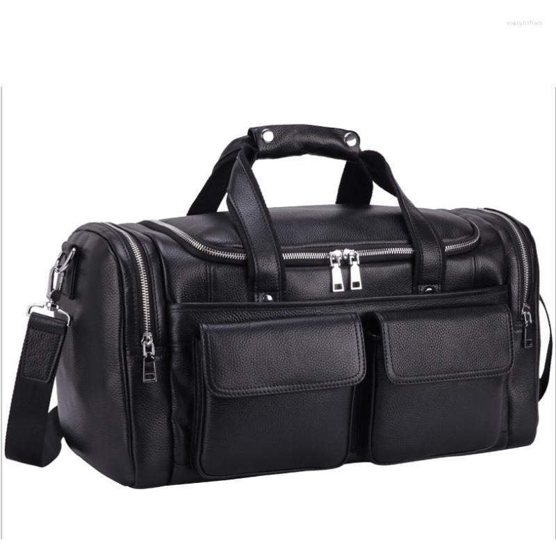 Duffel Bags Black Mens Genuine Leather Travel Duffle Soft Cowskin Bag For Busiess Trip Man Male Big Size Fashion Weekend
Duffel Bags Black Mens Genuine Leather Travel Duffle Soft Cowskin Bag For Busiess Trip Man Male Big Size Fashion Weekend