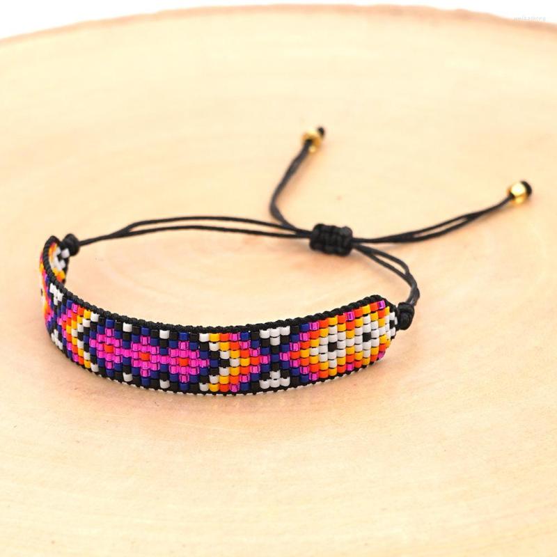 Strand Beaded Bracelet Hand Woven Retro Pattern Color Contrast Simplicity Adjustable Bohemia Unisex Rice Ball 
Strand Beaded Bracelet Hand Woven Retro Pattern Color Contrast Simplicity Adjustable Bohemia Unisex Rice Ball