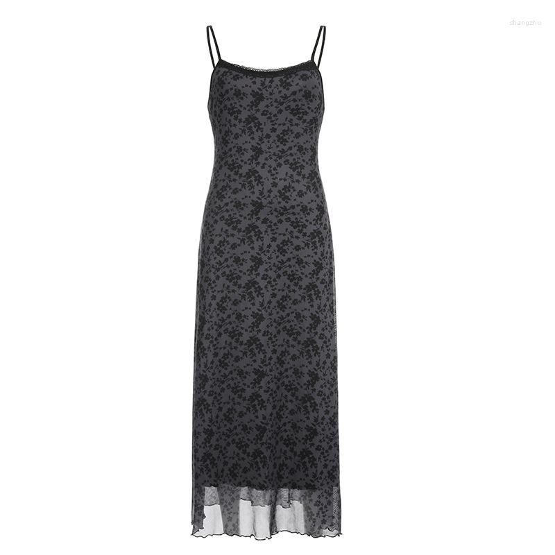 Casual Dresses Fairycore Long Dress Mesh Stitched Sleeveless Vintage Print Strap Retro 2000s Summer Clothing Women Y2k Sundress, Black
Casual Dresses Fairycore Long Dress Mesh Stitched Sleeveless Vintage Print Strap Retro 2000s Summer Clothing Women Y2k Sundress, Black