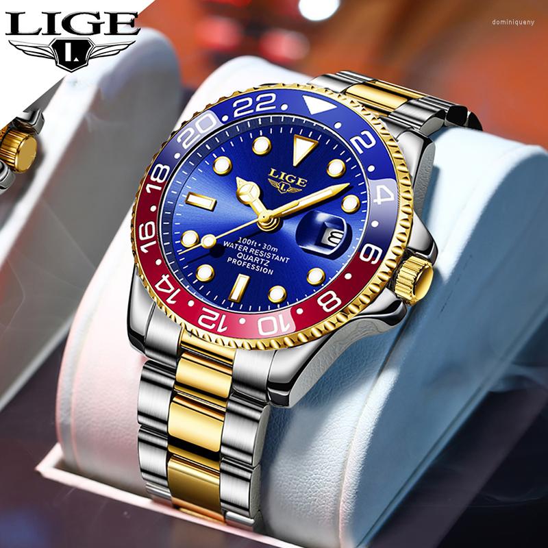 Wristwatches LIGE Mens Quartz Watches Top Business Waterproof Luminous Large Dial Men Sports Stainless Steel Watch, Black 
Wristwatches LIGE Mens Quartz Watches Top Business Waterproof Luminous Large Dial Men Sports Stainless Steel Watch, Black