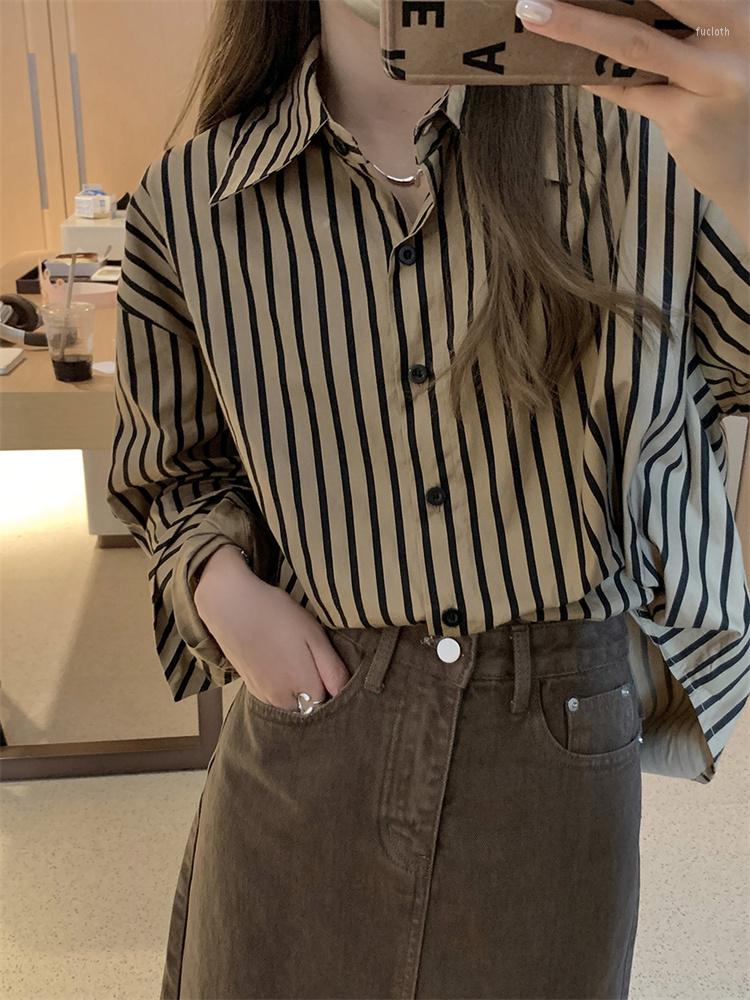 Women' Blouses Striped Shirts For Women Spring 2023 Loose Button Up Turn Down Collar Long Sleeve Tops Korean Casual Harajuku, Coffee
Women' Blouses Striped Shirts For Women Spring 2023 Loose Button Up Turn Down Collar Long Sleeve Tops Korean Casual Harajuku, Coffee