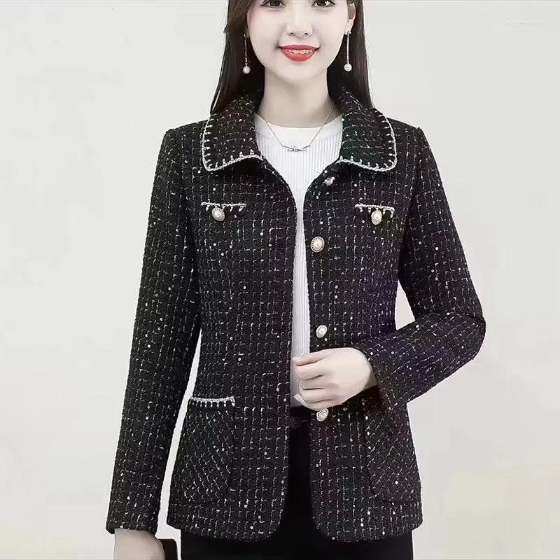 Women's Suits Small Fragrance Outwear Female Wild Blazer Middle-Aged Old-Aged Suit Jacket Women Spring Autumn Coat Fashion Large Size Tops, Coffee color
Women's Suits Small Fragrance Outwear Female Wild Blazer Middle-Aged Old-Aged Suit Jacket Women Spring Autumn Coat Fashion Large Size Tops, Coffee color