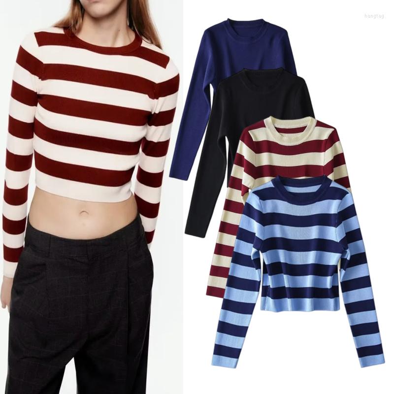 Women' Blouses Spring Women' All-match Thin Striped Long-sleeved Round Neck Short Knitted Sweater Slim Bottoming T-shirt, Black
Women' Blouses Spring Women' All-match Thin Striped Long-sleeved Round Neck Short Knitted Sweater Slim Bottoming T-shirt, Black