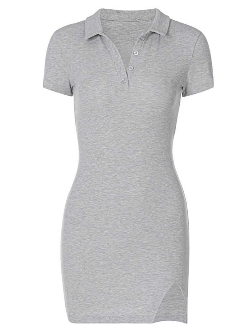 Casual Dresses Hugcitar Short Sleeve Slit Sexy Mini Dress Summer Women Fashion Streetwear Outfits Cute Solid Y2K Party Clothing 230414