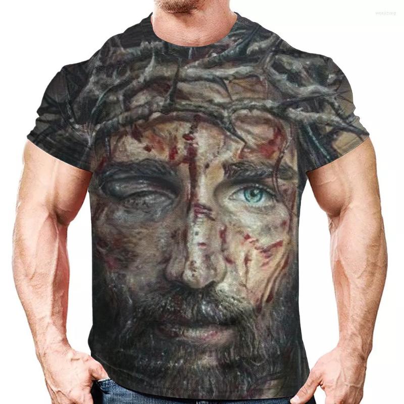 Men's T Shirts Vintage Jesus Christ Print Men's T-shirts Summer Fashion Casual Short Sleeve Cool Shirt Harajuku Oversized Tops Male, A01-my00346
Men's T Shirts Vintage Jesus Christ Print Men's T-shirts Summer Fashion Casual Short Sleeve Cool Shirt Harajuku Oversized Tops Male, A01-my00346