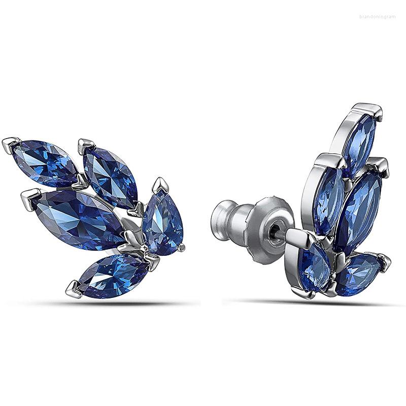 Stud Earrings Delicate Leaf Shape Blue CZ Bridal For Engagement Wedding High Quality Noble Women Earring Party Fashion Jewelry
Stud Earrings Delicate Leaf Shape Blue CZ Bridal For Engagement Wedding High Quality Noble Women Earring Party Fashion Jewelry